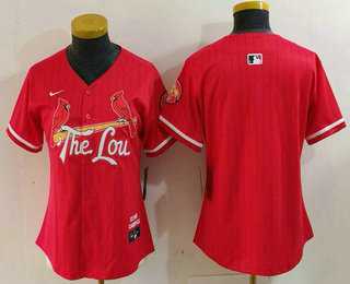 Women%27s St Louis Cardinals Blank Red 2024 City Connect Limited Stitched Jersey